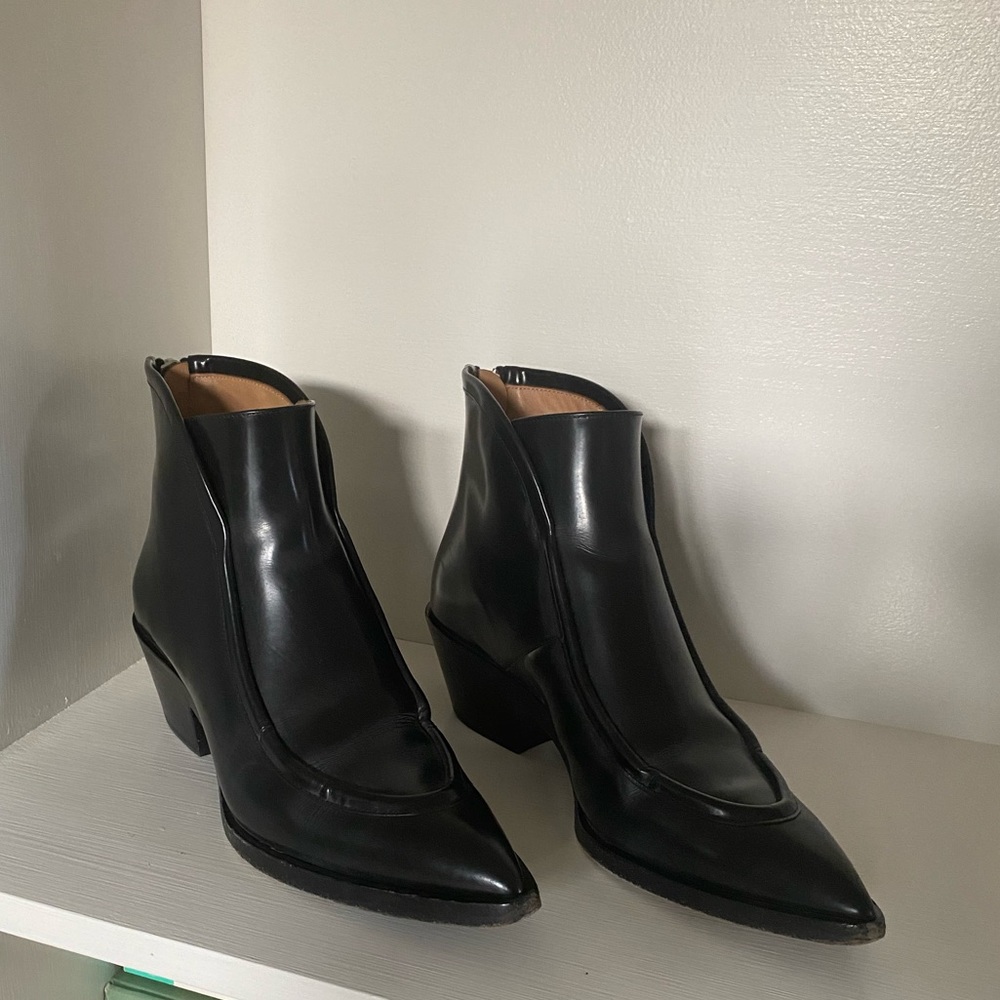 Jil Sander Black Leather Boots 40